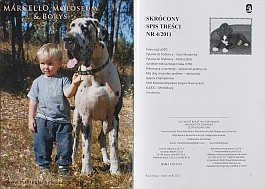 II page of cover in Polish Great Dane Club's Bulletin IV/2011